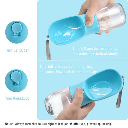 Cibaabo Dog Water Bottle with Food Container, Travel Puppy Water Bowl, Portable Pet Dispenser, Dog Gift Stuff Accessories Items, Puppy Essentials Necessities for Yorkie Cat Walking and Hiking