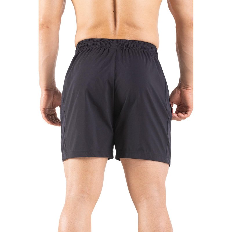 Gaglg Men's 5" Running Shorts 2 Pack Quick Dry Athletic Workout Gym Shorts with Zipper Pockets Black/Camouflage,Medium