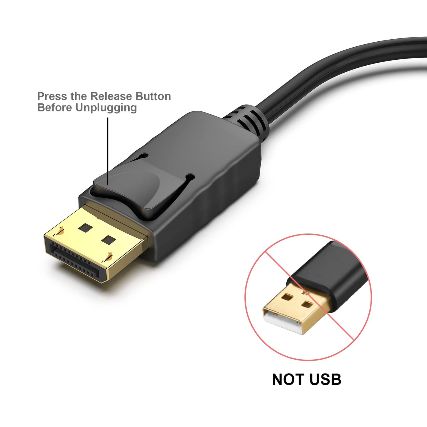 BENFEI 4K DisplayPort to HDMI Adapter, Uni-Directional DP 1.2 Computer to HDMI 1.4 Screen Gold-Plated DP Display Port to HDMI Adapter (Male to Female) Compatible with Lenovo Dell HP and Other Passive