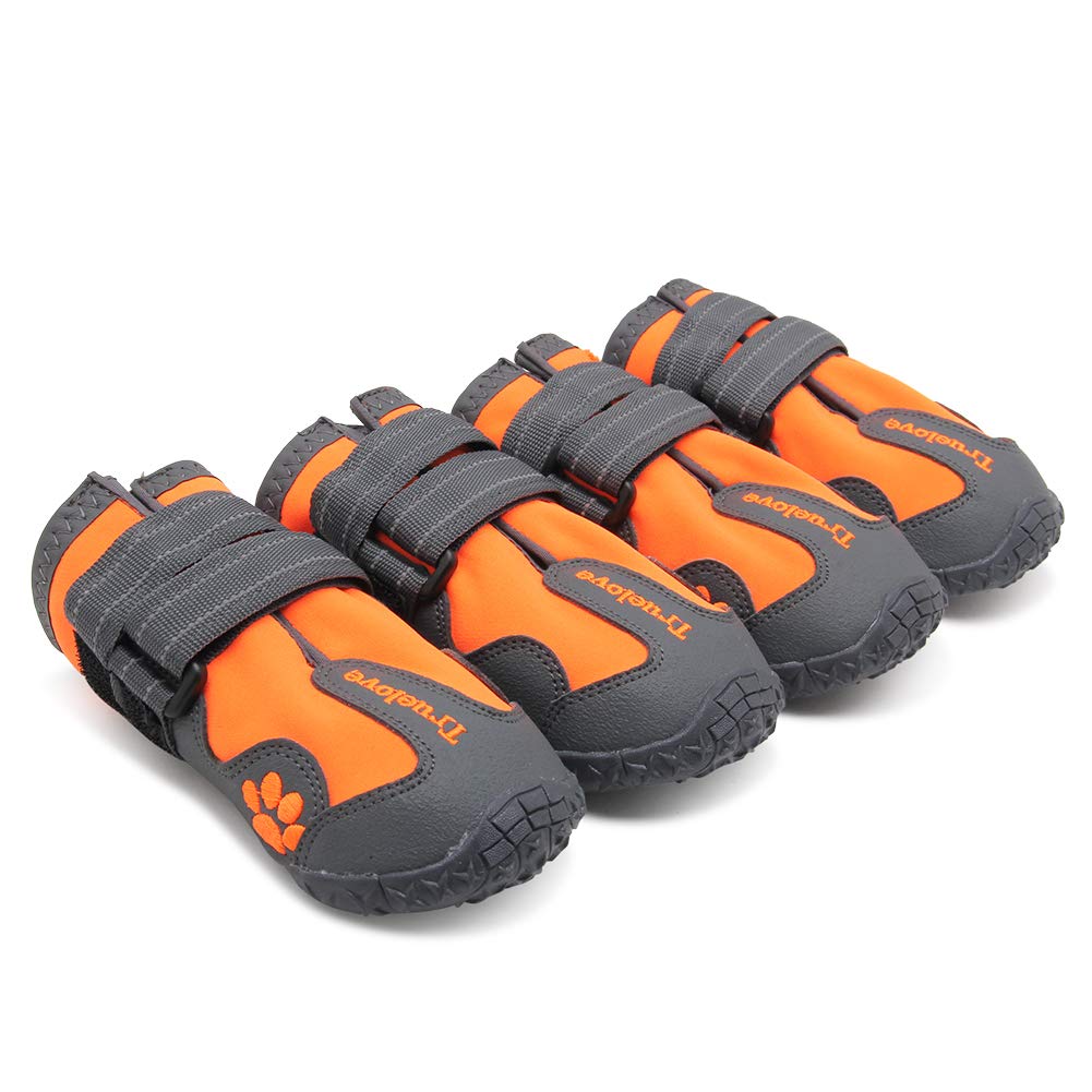 MOKCCI Truelove Dog Boots Waterproof Dog Shoes with Reflective Straps for Small Medium Large Dog Outdoor