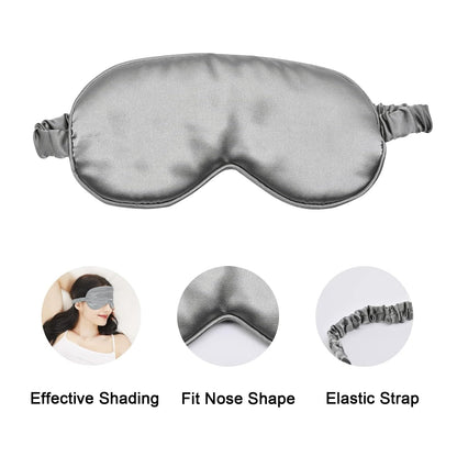 4 Pack Eye Mask for Sleeping Silky Soft Satin Blindfold Adjustable Strap Night Eye Cover for Women Men