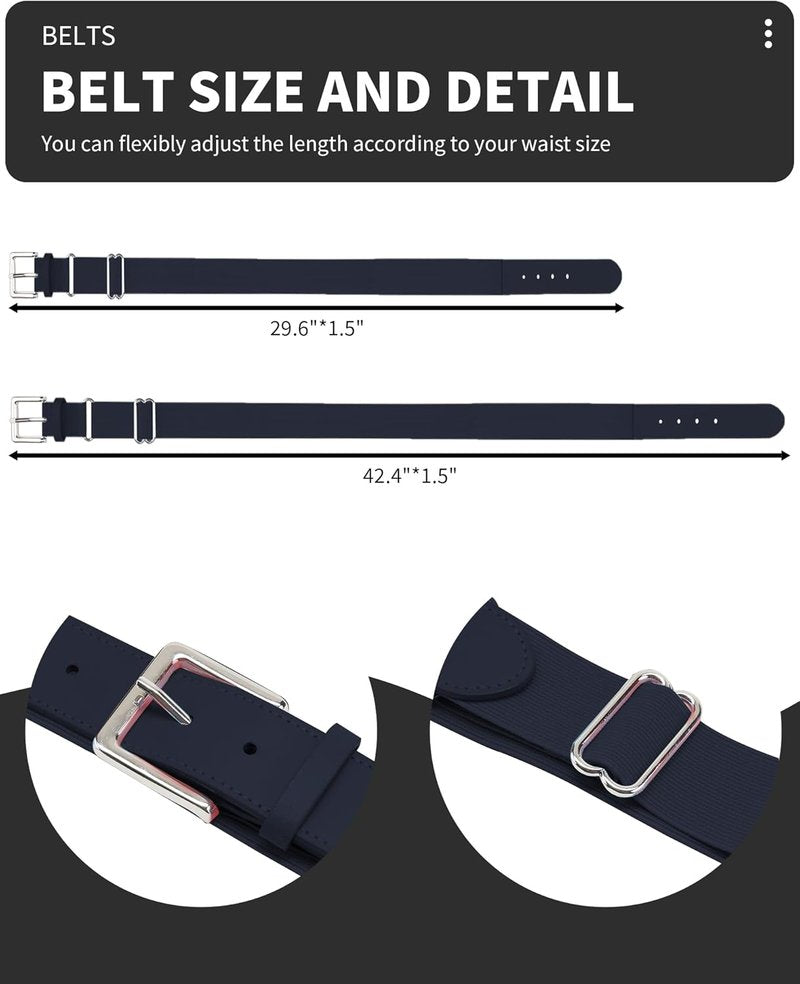 Toddler Baseball Socks & Belt Combo Set - Youth Softball Tee Ball Gear for Boys & Girls | 2T-5T