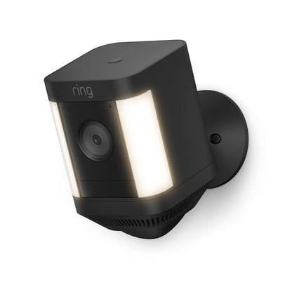 Ring Spotlight Cam Plus, Battery | Home or business security with HD video, Two-Way Talk, Color Night Vision, and Security Siren (2022 release) - Black