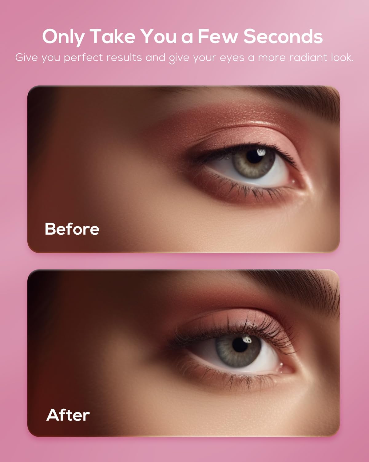 Heated Eyelash Curler, Electric Heated Lash Curler Rechargeable (No Need Batterys Replace) Tiny&Compact Perfect Gift for Women Make a Lasting Eyelashes in a Minute, Heated-Eyelash-Curler-Rechargeable