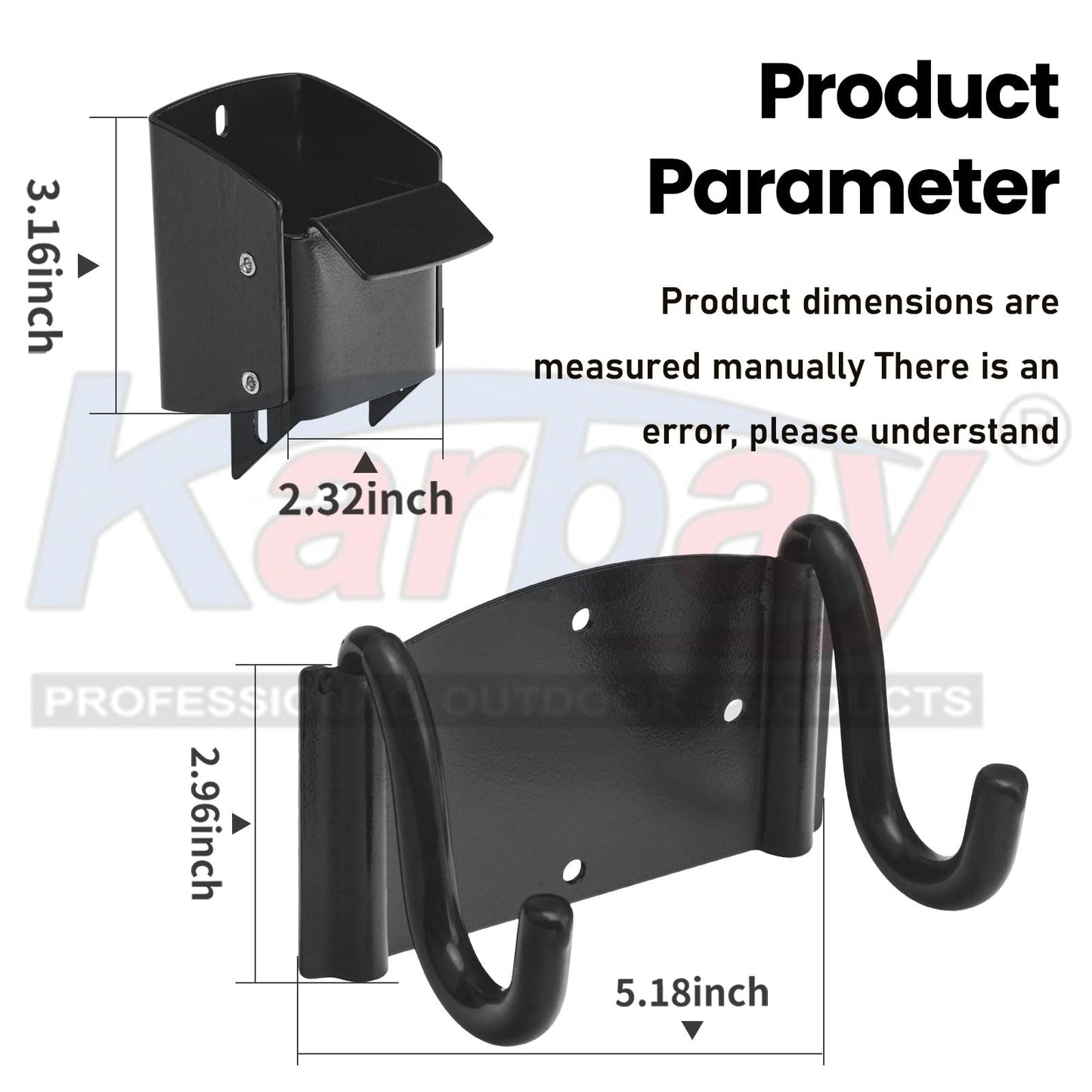 Wheelbarrow Storage Bracket - 90 lbs Capacity, Heavy Duty Storage Hook for Most Wheelbarrows Designs, Comes with a Spring Loaded Lift Latch Safety Catch Feature