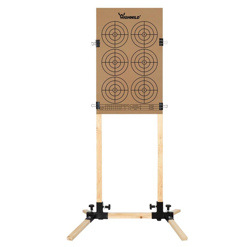 Highwild Shooting Stand Base Kit Steel Shooting Stand for Paper Targets Cardboard Silhouette and 1x2 Wooden Supports - 1 Set