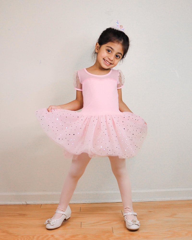 Stelle Girls' Ultra Soft Pro Dance Tight/Ballet Footed Tight (Toddler/Little Kid/Big Kid), BP+WT+BK, 2-4T
