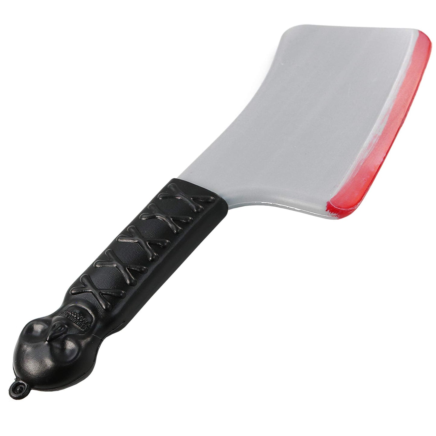 Skeleteen Bloody Butcher Knife Costume- Fake Cleaver Weapon Meat Cleaver with Blood and Jolly Roger Handle