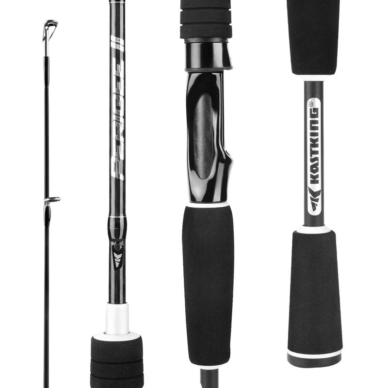 KastKing Perigee II Spinning & Casting Fishing Rods, Fuji O-Ring Line Guides, 24 Ton Carbon Fiber Casting and Spinning Rods - Two Pieces,Twin-Tip Rods