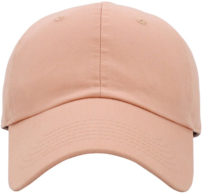 KBETHOS® Classic Cotton Adjustable Low Crown Cotton Baseball Cap, Peach