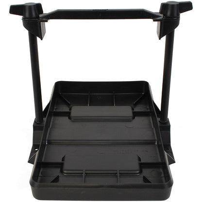 Attwood 9091-5 USCG-Approved 27 Series Adjustable Hold-Down Marine Boat Battery Tray, Black