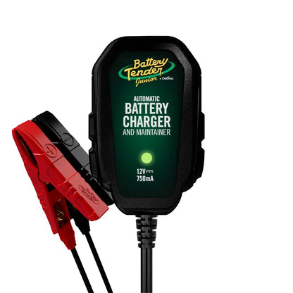 Battery Tender Junior 12V, 750mA Charger and Maintainer: Automatic 12V Powersports for Motorcycle, ATVs, and More - Smarter Than a Trickle Charger - 021-0123