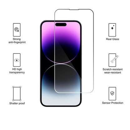 Ailun Screen Protector for iPhone 16 / iPhone 15 / iPhone 15 Pro [6.1 Inch] Display 3 Pack Tempered Glass, Dynamic Island Compatible, Case Friendly [Not for iPhone 16 Pro 6.3 Inch].