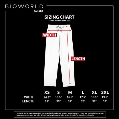 Halloween Michael Myers Men's Horror Film Allover Pattern Adult Lounge Sleep Pajama Pants (Large) Black