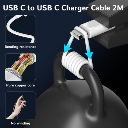for iPhone 17 16 15 Fast Charger, 2Pack USB C Charger Plug 20W with 6FT USB C to C Cable for iPhone 17 16 15/ Plus/Pro/Pro Max, for iPad Pro/Air/Mini-USB C to C Charging