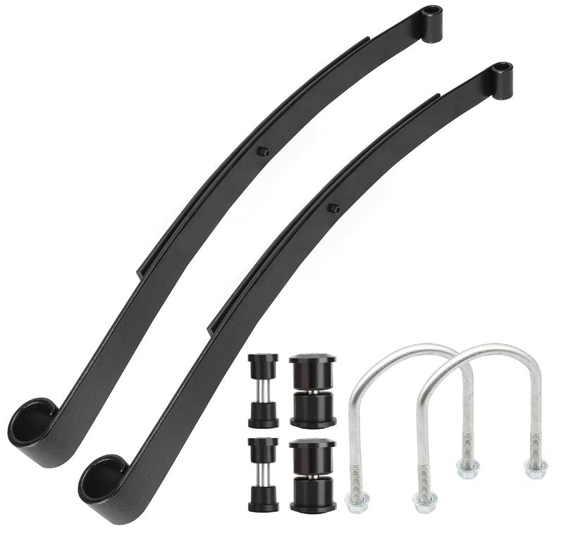 Dr.Acces EZGO RXV Heavy Duty Rear Spring Kit | 2008-Up Golf Cart Upgrade | Dual 2 Leaf Springs with Bushings & U-Bolts, Replaces OEM # 603498, 604494