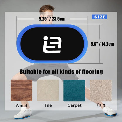 Ehsyxslx Blue Gliding Discs Core Sliders(Curved Arc) Smooth Use On Carpet Floor Exercise Sliders Equipment.Compact Core Gliders for Home Gym - Fitness Equipment & Full-Body Workout Accessories