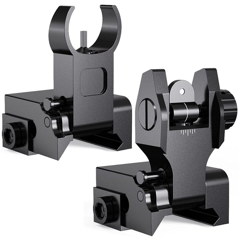 Marmot Flip Up Sight Full Metal Iron Sight & Fiber Flip Up Sights CQB & Precise Mode Gun Sights Rifle Sights