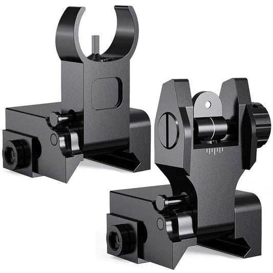 Marmot Flip Up Sight Full Metal Iron Sight & Fiber Flip Up Sights CQB & Precise Mode Gun Sights Rifle Sights