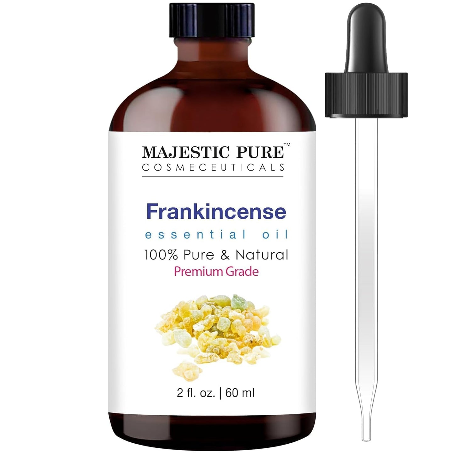 Majestic Pure Lavender Essential Oil with Glass Dropper - Huge 4 Fl Oz - 100% Pure and Natural Lavender Oil - Premium Grade Essential Oils for Diffuser, Aromatherapy, Soap and Candle Making