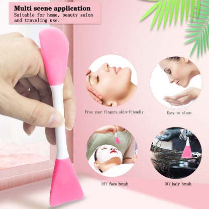 5PCS Silicone Scrubber Set, Lip & Face Cleansing Brush and 2PCS Exfoliating Face Brush for Men & Women