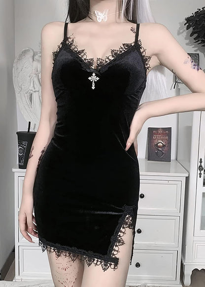 Gothic Plus Size Dress - Y2K Style, Lolita Inspired, Black Fairy Design, Punk & Gothic Dresses for Women