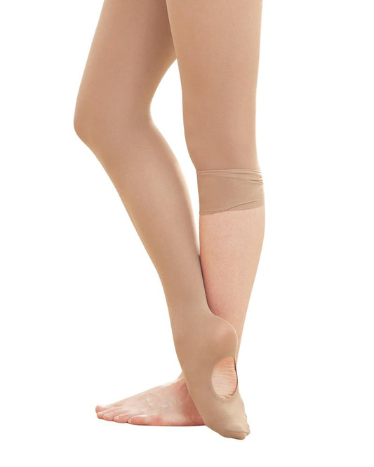 Stelle Women's Ballet Tights Convertible Dance Leggings Ultra Soft Pro Transition Tight(TN,S)