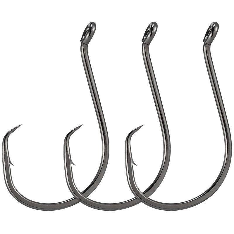 Dr.Fish 100 Pack Octopus Circle Hooks, Saltwater & Freshwater Fishing Hooks, #8-#10/0, Offset, Catfish, Tuna, Striper, Snapper, Bass Fishing #6