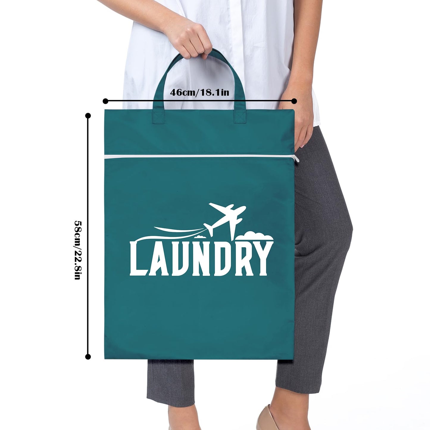 2 Pcs Large Travel Laundry Bag Washable Waterproof Wet Bag Dirty Clothes Bag Swimsuit Workout Bag for Gym Clothes Laundry Wet Clothes Swimming Pool Yoga College Dorm (Blue+Grey)