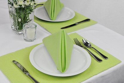 DII Solid Pastel Napkin Set Cotton, Machine Washable, 20x20 Inch, Fresh Green, 6 Count