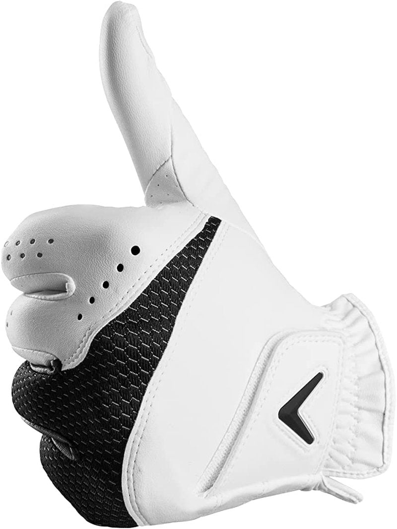Callaway Golf Weather Spann Glove (Worn on Left Hand,White,Small,Ladies (2-Pack))