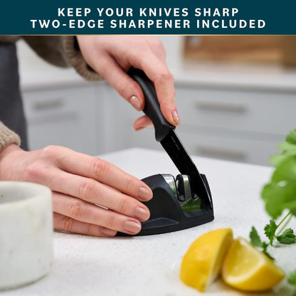 Home Hero Ultra-Sharp Stainless Steel Kitchen Knife Set - Chef Knives Set (5 pcs Set - Black with Sheath)