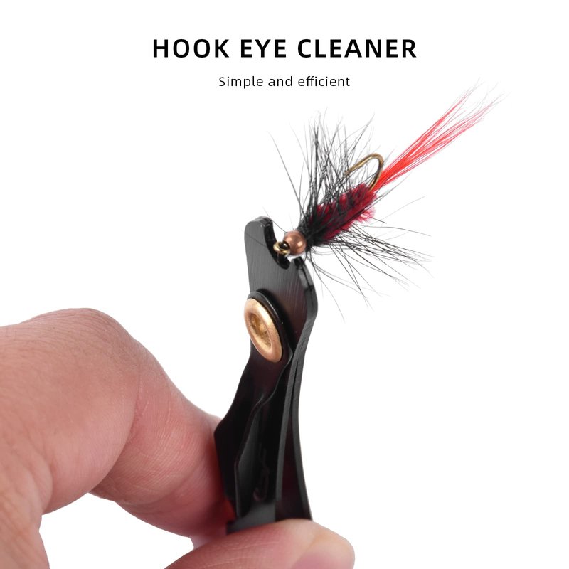 SF 2Packs 3 in 1 Fly Fishing Nipper Knot Tying Tool Black Stainless Steel Fly Line Cutter Fishing Clippers with Zinger Retractor for Tapered Leader Tippet Line