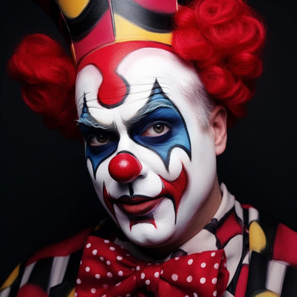 CCBeauty Halloween Clown Makeup Kit, White Black Red Face Body Paint Stick, Cream Skeleton Joker Skull Mime Foundation Makeup, Hypoallergenic Face Painting Set for SFX Cosplay Costume Party