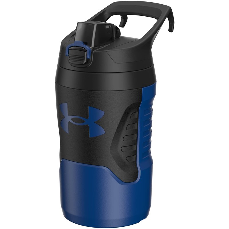 Under Armour 32 oz Insulated Water Bottles - Sports Water Jug with Fence Hook, Leak Resistant for Baseball, Football & More, 32 oz Insulated, Royal/Black