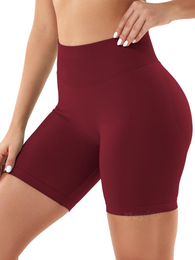 VOYJOY Women Workout Impact Shorts 2.5"/ 3.6"/ 4.5"/ 6" Scrunch Butt Lifting Gym Seamless Booty Biker Shorts Scarlett