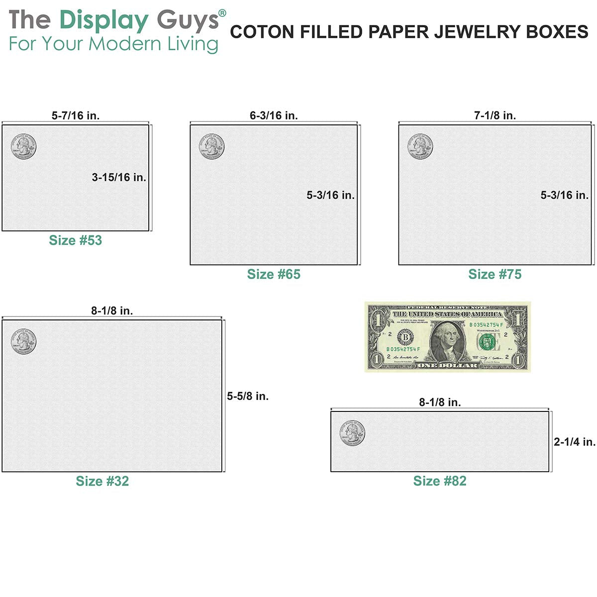 TheDisplayGuys - 25-Pack #53 Cotton Filled Cardboard Paper Jewelry Boxes Gift Case - Matte Black (5.4" x 3.9" x 1.0") - for Shipping or Storage