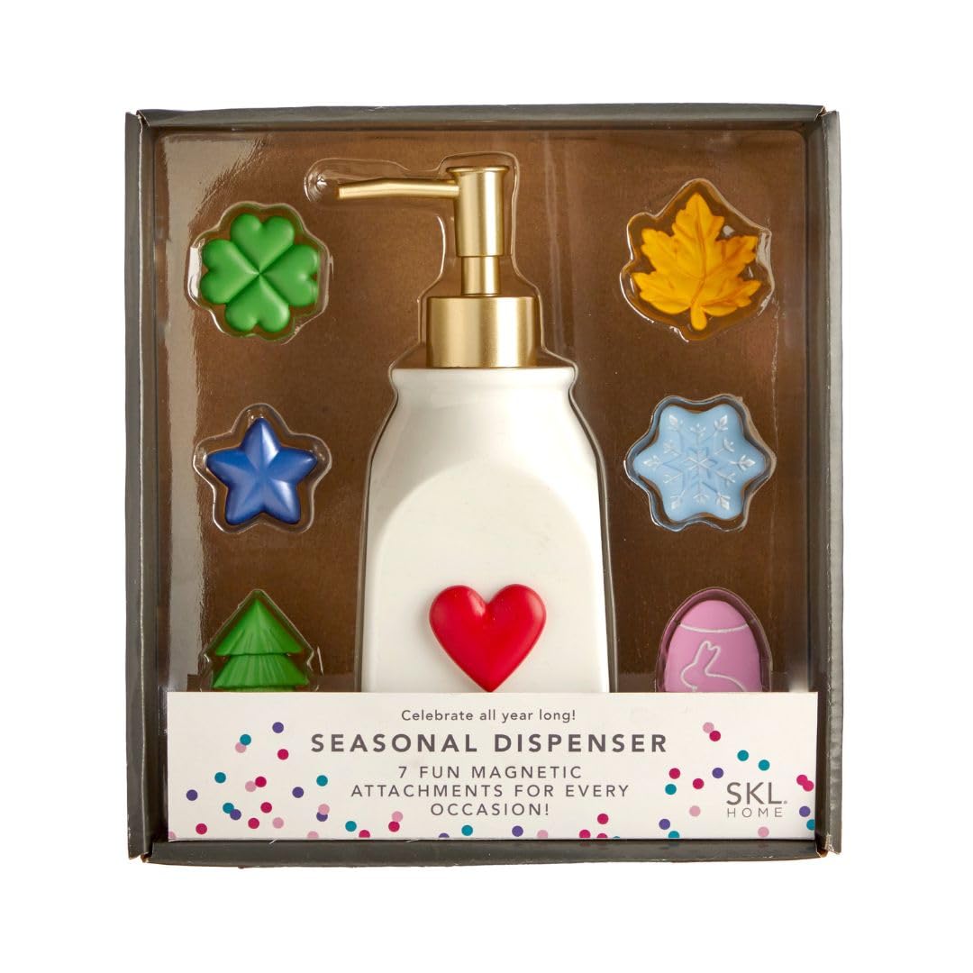 SKL Home Seasonal Holiday 8pc Soap Dispenser, Gold