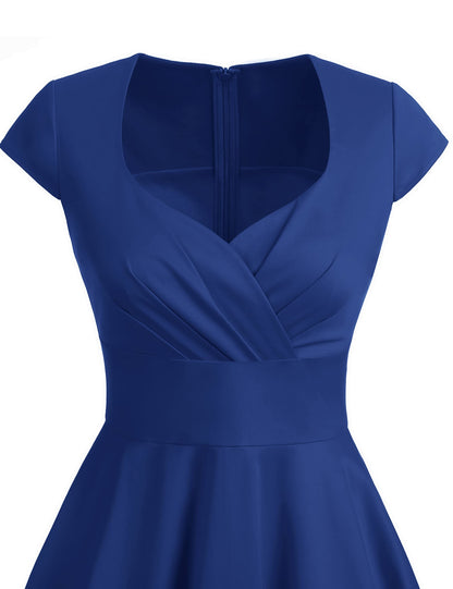 Bbonlinedress Women Royal Blue Dress Vintage 1950s Retro Vintage Cocktail Party Swing Dresses Royal BlueXL