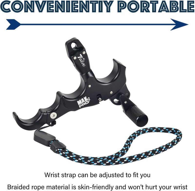 Thumb Release for Compound Bow - 360° Rotatable Archery Release with 3/4 Finger Grip