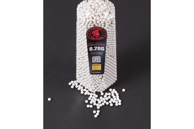 Lancer Tactical Airsoft 5,100 RDS 0.20g Outdoor BBS Outdoor Field Compliant (White)