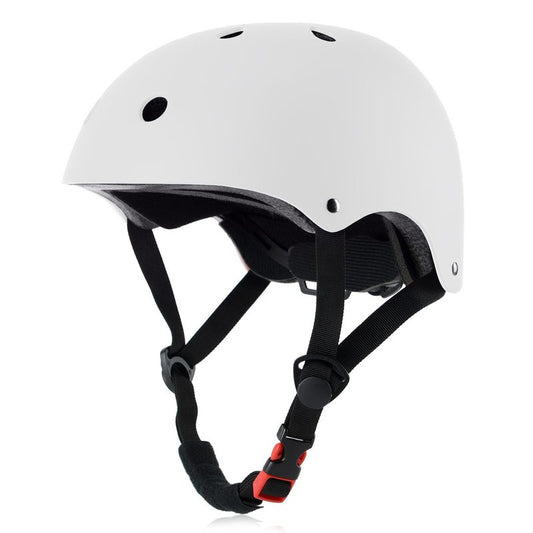 OUWOR Adult Skateboard Bike Helmet for Men and Women, Lightweight Adjustable, Multi-Sport for Bicycle Skate Scooter (White, Large)