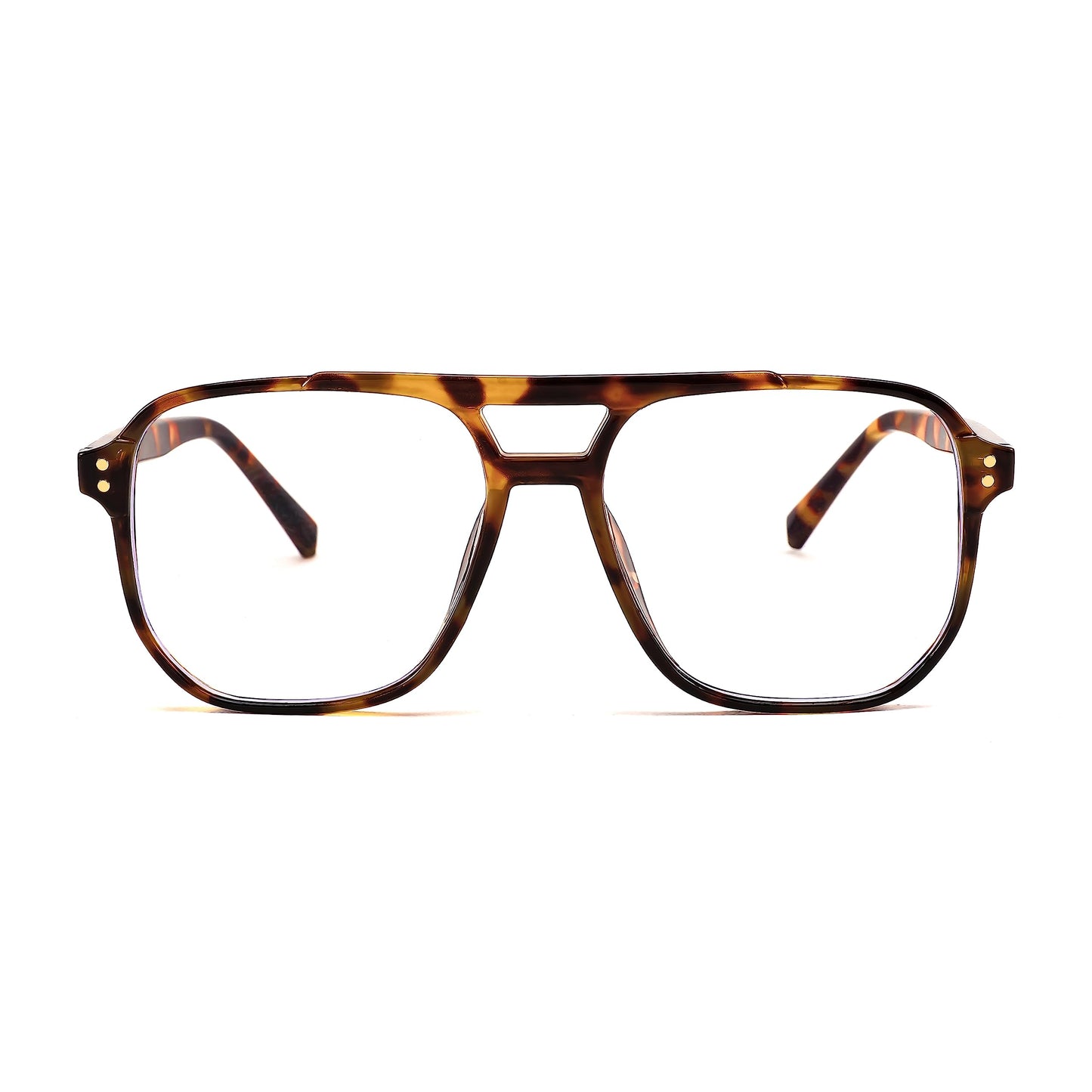 FEISEDY Blue Light Blocking Glasses Fake Nerd Clear Square Computer Lightweight Pilot Glasses Frame Oversized B2866