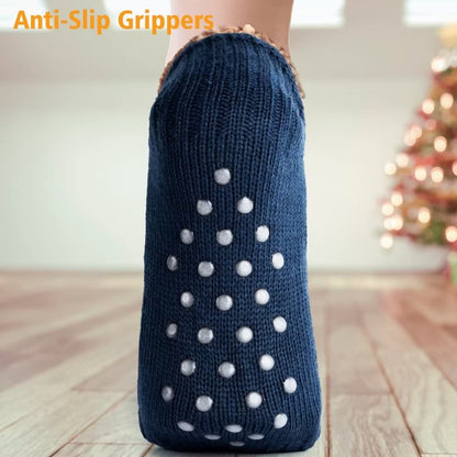 Mulor Slipper Socks for Men & Women Fluffy Slipper Socks with Grippers Non Slip Fleece Lining Heat Holding