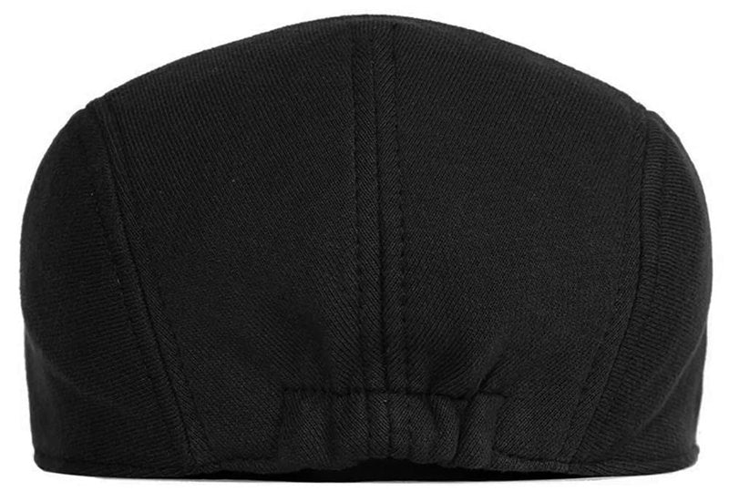 Xinveen Men's Newsboy Hat Adjustable Beret Ivy Cap Irish Cabbie Driving Hunting Hats Black