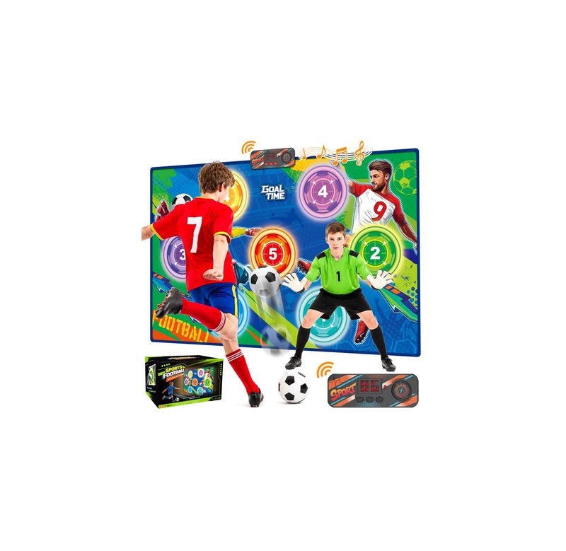 Electronic Soccer Game Toy Set for Kids, Soccer Trainer, Soccer Ball Game Outdoor Indoor Soccer Training Game with Scoring, 2 Soccer & 3 Modes, Soccer Robot Toys Gifts for 3-12 Years Old Boys Girls