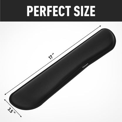 Gimars 63D High-Density Thicken Memory Foam Keyboard Wrist Rest, 17.3'' Enlarge Ergonomic Wrist Rest with Anti-Slip Rubber Base for Typing Pain Relief, Office, Gaming, Computer, Laptop, Mac, Black