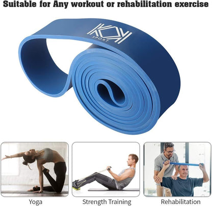 KK Resistance Bands, Pull Up Resistance Bands For Men & Women, Fitness Exercise Bands, Pull Up & Stretch Resistance Workout Bands In A Variety Of Strengths (Set: Yellow + Red + Green + Purple + Blue)