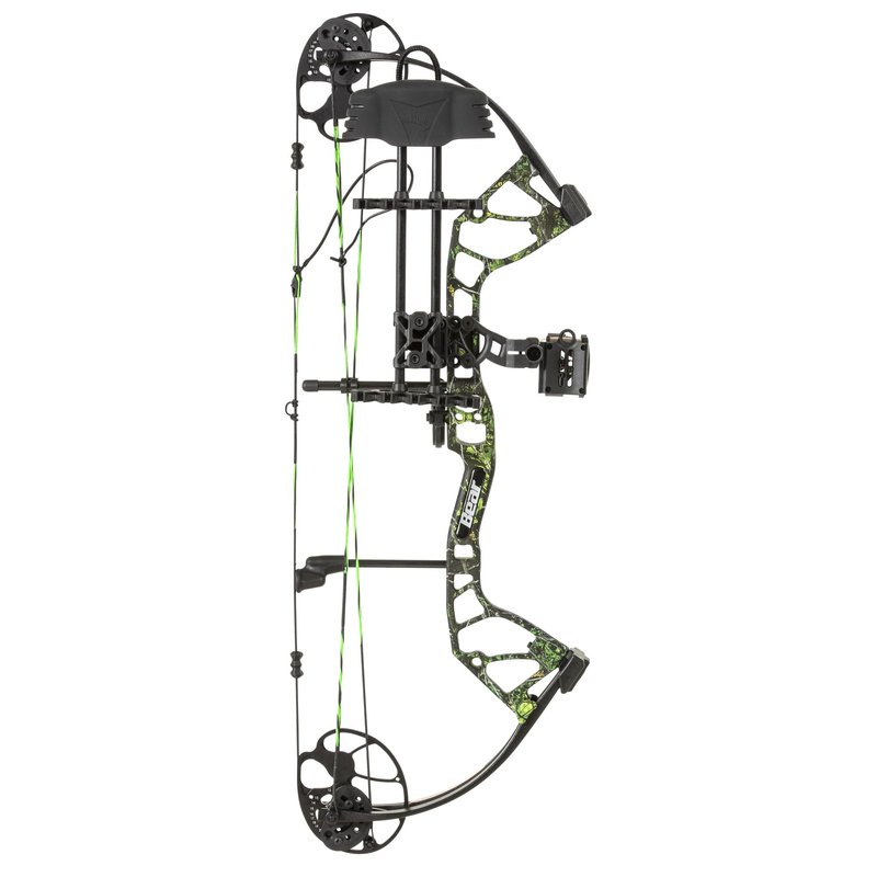 Bear Archery Royale RTH Compound Bow, Ready-to-Hunt Package, Right Handed Archers, 27" Bow, Adjustable Draw Weight 5-50lbs, Adjustable Draw Length 12"-27", Toxic
