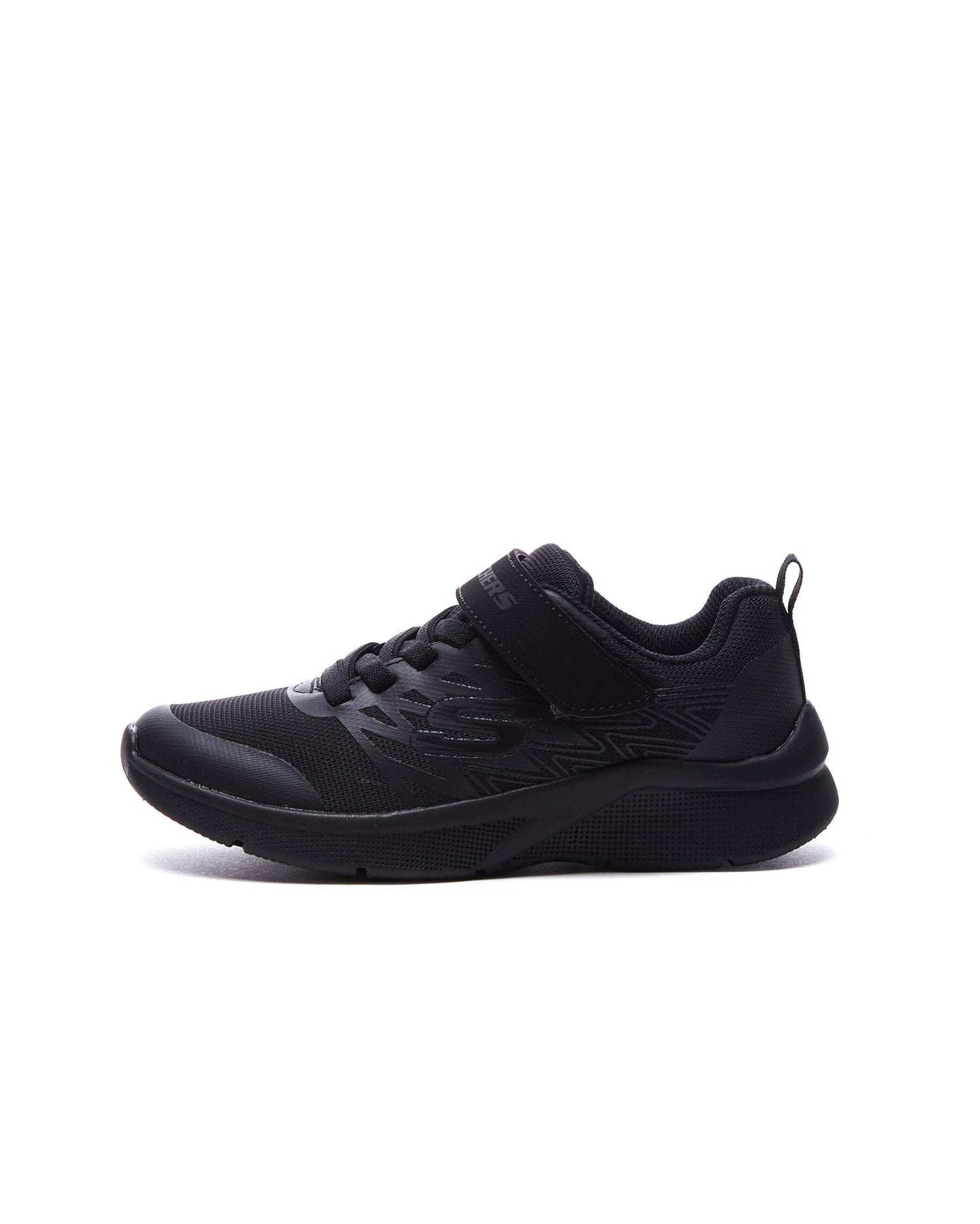 Skechers Boy's Microspec Texlor Sneaker, Black Textile Trim, 3 UK